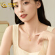 CHINA GOLD gold necklace 18K gold AU750 crushed ice four-leaf clover birthday gift for girlfriend