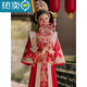 
Shantoulin Village wedding dress phoenix crown phoenix crown phoenix crown phoenix crown phoenix clothing Xiuhe clothes 2025 wedding dress female bride Chinese wedding dress dragon phoenix jacket small high-end phoenix crown phoenix crown S