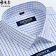 
Yager flagship official store Men's short-sleeved shirt summer cotton free ironing middle-aged casual business professional formal wear plaid lining Short-sleeved blue DX6630 41