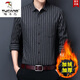 Woodpecker (TUCANO) winter plus velvet thickened long-sleeved shirt for men middle-aged plaid cotton warm shirt without ironing loose daddy suit blue [Heng-6626 plus velvet shirt] 190/4XL/44 [180-200Jin [Jin equals 0.5 kg] wear]