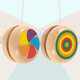 Mai yi traditionelle hölzerne Kinder Yoyo Grundschule Yoyo Toy Yoyo Kleine Geschenke für Jungen und Mädchen im Freien aus Massivholz Yoyo 3-teiliger (Regenbogen + Windmühle + Rot