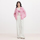 
The same summer sunscreen jacket printed casual short jacket top for women, medium purple red M