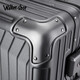 Walker Shop suitcase aluminum alloy trolley travel code box universal wheel suitcase anti-fall large capacity lightweight silent box dark gray 24 inches