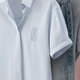 Cypress Lapel Shirt 2025 Summer New Women's Commuter Casual Single Bretted Shoulder Short Sleeve Top
