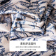 ROEYSHOUSE French elegant printed dress for women 2025 summer new fashion slim satin large hem skirt 12173 color L
