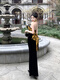 PMWRUN2025新款新中式高级性感抹胸连衣裙女装气质露背鱼尾礼服长裙晨袍 6189酒红色 S