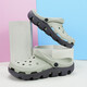 [CROCS-Hersteller] Männer und Frauen Nicht-Rutsch-Versionslochschuhe dicker Fashion Sandalen Strandschuhe Gartenschuhe Schwarz und Grau 45