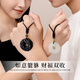 Lao Fengxiang Lucky Pixiu Couple Necklace Pair of Chalcedony Peace Buckle Pendant Practical Birthday and Anniversary Gift for Girlfriend JD.com Ships from Bakura *Same/Next Day Delivery - Guofeng Pixiu Couple Pendant