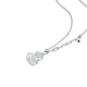 Mengjinyuan Platinum Necklace Crushed Ice Gourd Peach Blossom Chain Set Sparkling Authentic as a Birthday Gift for My Girlfriend Weight Approximately 6.50g Chain Length Approximately 45.5cm