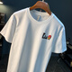 Camiseta de camiseta de camiseta estampada de graffiti estampada de Mishide, camiseta suelta de media manga holgada, algodón xinjiang de algodón cómodo y versátil blanco [JSW9923 m es adecuado para 90 a 108 Jin [Jin equivale a 0.5 kg] Wall de igual tamaño