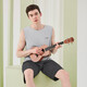 
Cool vest shorts summer thin men's pajamas Lanjing Modal cotton pajamas men's home clothing set Rock Gray BXM679B 2XL
