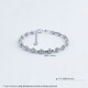 Laomiao platinum bracelet pt950 sparkling abacus beads platinum bracelet bracelet birthday Chinese Valentine's Day gift for girlfriend and wife, about 12.17g, adjustable range 54-56mm
