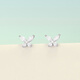 APM Monaco Butterfly Silver Stud Earrings Women's Jewelry Stud Earrings Simple Temperament Fashion Gift for Girlfriend