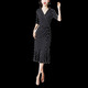 Gtyuwvg hip bedeckte modische klassische schwarze temperament temperament elegant fischschwanzrock 2025 feder- und sommer neu