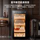 CIGARLOONG 95C cigar cabinet with constant temperature and humidity, WiFi remote control, water ion purification, ammonia compressor refrigeration, cedar wood mellow cultivation, fingerprint lock, office cigar cabinet, constant temperature and humidity control, cigar cultivation, classic sober cigar box model