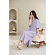 Cobreador para mujeres Summer de manga corta 2025 Nuevo pijama dulce y lindo al aire libre, ropa para el hogar de algodón, moda de alta gama [QM826] Star Purple Rayed Women's Skirt L (recomendado 100-120 Jin [Jin iguala 0.5 kg])