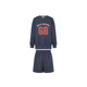 
MeiYANG (MEIYANG) Morning Dew Bubble Set [Zero Pressure Series] Citrus Bubble Sweatshirt Shorts Navy Blue L