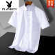 Playboy (Playboy) Daddy Sommer Kurzarm Shirt Top 2025 Neues lässiges loser Herren-Shirt Daddy Kurzärmler Kleidung DX6624 40 Gewicht über 130145jin [Jin ist 0,5 kg]