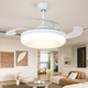 Leichte luxuriöse Kristallventilator leichte Schlafzimmer Esszimmer Unsichtbarer Decke Variable Frequenz Deckenleuchte Wohnzimmer Großer Windkraft Stille Elektrovent