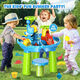 OTHER/Other children's water curtain waterfall play table play pool sand table indoor and outdoor multi-function beach toy trolley dump truck color box [number] blue water play beach game wall-9905