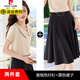 Pierre cardin chiffon shirt for women in summer short-sleeved thin 2025 new style sexy temperament small versatile fashion two-piece set black skirt 1098 S