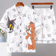 Zitronen-Slim-Herren-Pyjamas kurzärmeliger Sommer Thin Student Cartoon Teenager Sommer Lose Plus Size Jin [Jin entspricht 0,5 kg] Home Clothing Set 6627 [Set] V M [Vorschlag 80-100 Jin [Jin gleich 0,5 kg]]]