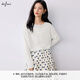Eifli (eifini) Eifli round neck loose lazy style long sleeve pullover knit sweater for women thin top for women 2025 summer new style beige S 80-110Jin [Jin equals 0.5 kg]