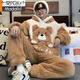 
Modal men's pajamas men's coral velvet winter student cartoon loose winter flannel thickened plush home clothing set *ZS*9904 [Double-sided plush set] M small (75-95Jin [Jin equals 0.5 kg])