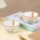 Household underglaze color ceramic pastoral style modern style simple line flower 4.8 inch bowl/7 inch plate tableware set simple line flower 7 inch plate 1 pack