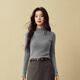 
Shifanli ('SEIFINI) [Basement of King of Lily of the Valley] Shifanli Wood Ears Half-Tree Neck Sweater 25 Autumn New Thin Sweater Women Extreme Gray L
