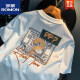 ROMON short-sleeved T-shirt men's 2025 summer thin fashion printed T-shirt Xinjiang cotton round neck half-sleeved men's top t white 2 ZJ1047 fit version M suitable for 90108Jin [Jin equals 0.5 kg]
