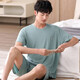 Sangqin Été décontracté grande taille pyjamas pour hommes à manches courtes de grande taille peut être porté à l'extérieur pour les jeunes élèves des vêtements à la maison hde9928 [coton] M