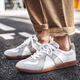 Rankdavid Light Luxury Neue Marke 2025 Herbst Extra-große Größe Herrenschuhe 45 Japanische Skateboardschuhe 46 Sport- und Freizeit-Moral-Trainingschuhe 47 9715 Weiß grau 45