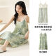 Heyu suspender nightgown gauze summer with chest pad sexy and fashionable summer thin sweet sleeveless pajamas outside home clothes 6626 suspender skirt [cloud woven] 185 2XL Recommended [140-160Jin[Jin equals 0.5 kg]]