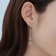 Lukfook Jewelry Platinum 950 hollow four-leaf clover platinum ear wire earrings price L04TBPE0001 about 1.92 grams