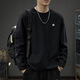 
Ziweiqi round neck loose heavy shirt spring and autumn long-sleeved cotton Hong Kong style pullover base shirt new men's white cotton long-sleeved-1365 S [recommended 90-115Jin [Jin equals 0.5 kg]]