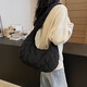 Yunduo Puff Bag Women's 2025 New Fashion Summer Shoulder Bag Niche Ins Fashionable and Versatile Commuter Underarm Bag Black