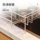Jijian Space Kitchen Bowl Rack Drain Rack Countertop Multi-functional Pool Place Chopsticks Water Cup Storage Rack Tableware Bowl Dish Storage Rack M688 Large Double-Layer Silver Gray 58CM Full Set of Pendants