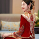 XIUHE Shijia Flaghship oficial Xiuhe ropa de boda Ropa de boda Bride 2025 NUEVA Ropa de tostada Vestido de boda Wedding Wedding Wedding Vestido chino Dragón N-323 Industria pesada Estilo de terciopelo Spot 2xl