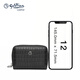 Jinlilai Carte Sac Position multi-cartes pour la carte de cuir authentique Grande capacité petite carte de carte bancaire carte de crédit carte de crédit carte Coin Clip Black