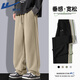 Warrior 2025 Spring and Autumn New Casual Pants Men's Heavyweight Vertical Straight Wide Leg Trousers Men's Loose Sports Trousers