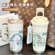 Zhewei Hatsune Miku thermal insulation straw water cup for women with large capacity high-value wear cup stainless steel cold-proof double drink coffee cup BXAB1391 Hatsune Miku stainless steel inner liner-520ML with lanyard