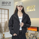 Snow Fly Fashion Schock Kleidung Kurzfrau 2025 Neue Outdoor Mountaineering wasserdichte einfache Herbstjacke Freizeitjacke Trend Latte Brown L 130-140jin [Jin ist gleich 0,5 kg]
