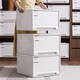 Boîte de rangement du tiroir Plastique Plastique Armoire transparente Sous-vêtements Boîte de finition épaissie Armoire de rangement de vêtements de grande capacité 45-3523 Profondeur 45 * Largeur 35 * Hauteur 23cm White Pack White Drawer Pure Faute-sortie épaissis