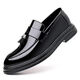 Chaussures en cuir Cartelo Nouvelles chaussures à semelle douce pour hommes Chaussures en cuir masculin un pied Patent en cuir chaussures Business Casual Work Shoes Men Black_9926 38 _UNE TAILLE plus grande