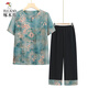 
Woodpecker Summer New Mom Short Sleeve Suit Old Man Clothes T6626 Green [Set] XL Recommended 80-100Jin [Jin equals 0.5 kg]