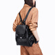 Gele 25 ans Nouveau cuir le sac sac à dos grande capacité de trajet de voyage décontracté sac à dos doux sac d'ordinateur classique noir m