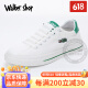 Walker Shop休闲鞋男2025新款夏季透气冰丝速干布鞋时尚刺绣韩版潮流帆布鞋男 白绿 42