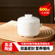 MAXCOOK ceramic stew pot, one person, one pot, earthen pot, double lid stew pot, steaming bowl, stew pot, steamed egg cup, egg custard steaming bowl MCTC3662