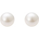 Saturday Fortune S925 silver pearl earrings birthday gift women's steamed bun beads 9.5-10.5mm